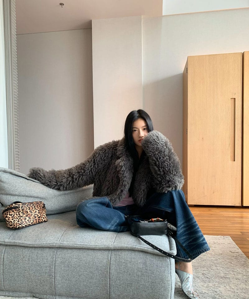 루즈 페이크퍼 하프자켓 추가 이미지 2