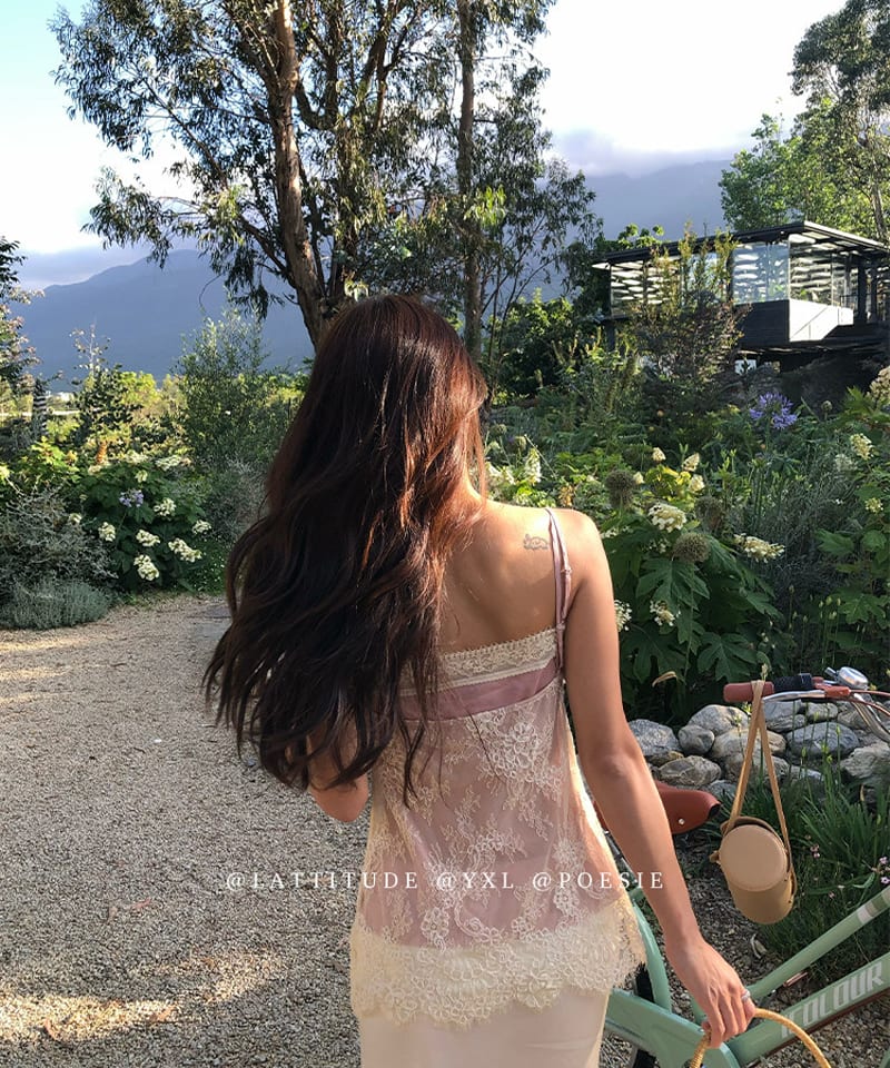 레이스 레이어드 캐미솔 투피스 추가 이미지 1