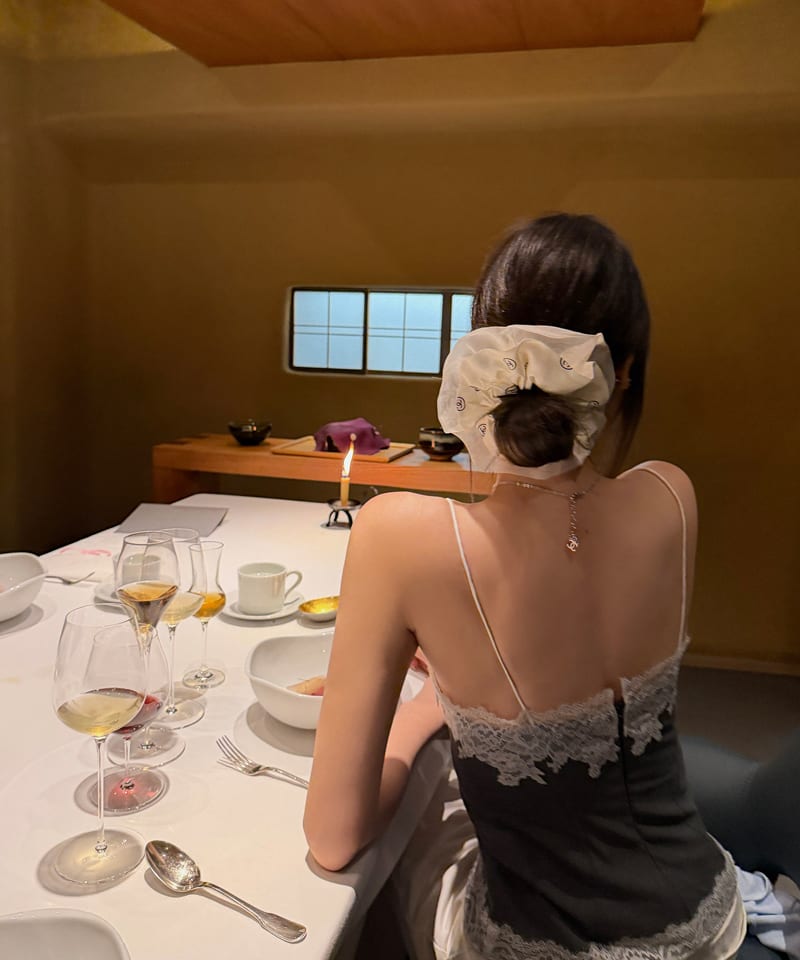 그레이 비스코스 레이스 슬링탑 추가 이미지 1