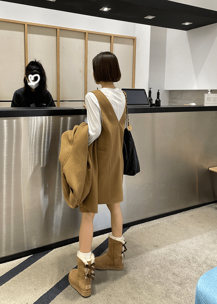 메리노울100 핸드메이드 롱코트 원피스 코디세트 추가 이미지 1