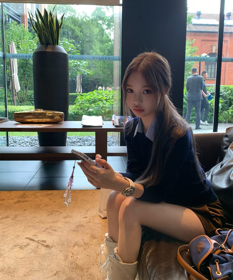 메리노울 100 탈부착카라 가디건 추가 이미지 2