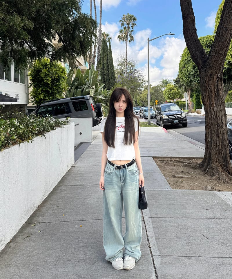 썸머 워시드블루 와이드 데님팬츠 대표 이미지