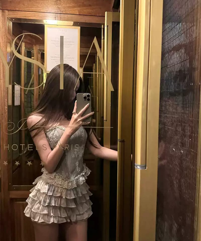 레이스 캉캉 마이크로 팬츠 스커트 추가 이미지 2