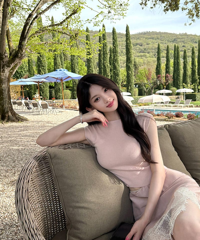 캡소매 크롭 백리스 니트 탑 추가 이미지 2